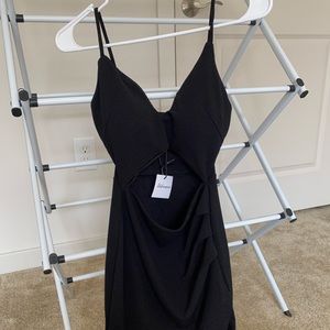 NWT Revamped women’s black mini dress